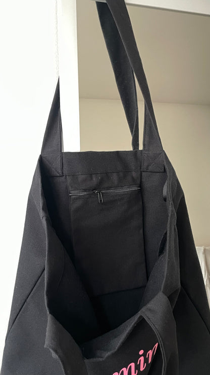 Big Tote Bag "Affirming is sexy" Black