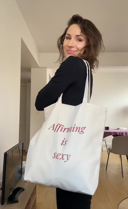 Tote Bag "Affirming is sexy" Beige
